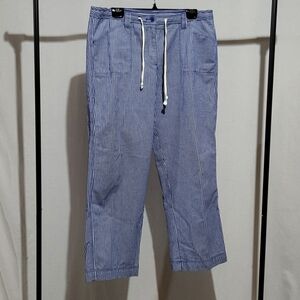 Anne Klein Sport pants vintage blue white plus size 14 cropped capri summer 90s